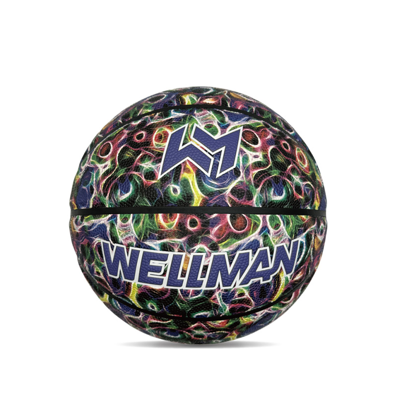 Inomhus/utomhus hygroskopicitet PU Färgglad tryckt sportbasketboll