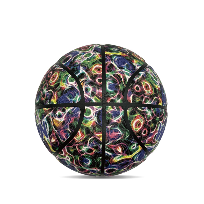 Inomhus/utomhus hygroskopicitet PU Färgglad tryckt sportbasketboll