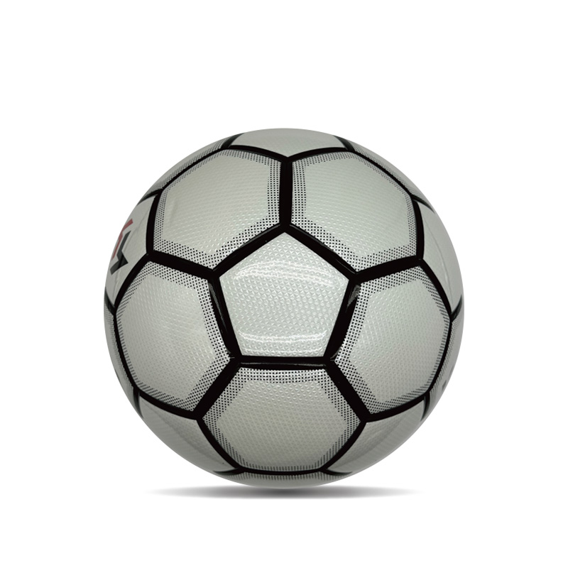 Dubbel spegel anpassade tryckta fotbollar glänsande personlig fotbollsboll officiell storlek 5