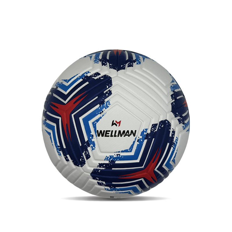 Indragning mjuk pu läder fotboll anpassad kvalitet fotboll boll specialform fotboll