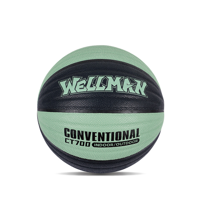 Hållbar vågdesign Great Grip Moisture-Absorbing Pu Leather Basketball Ball inomhus/utomhusanvändning
