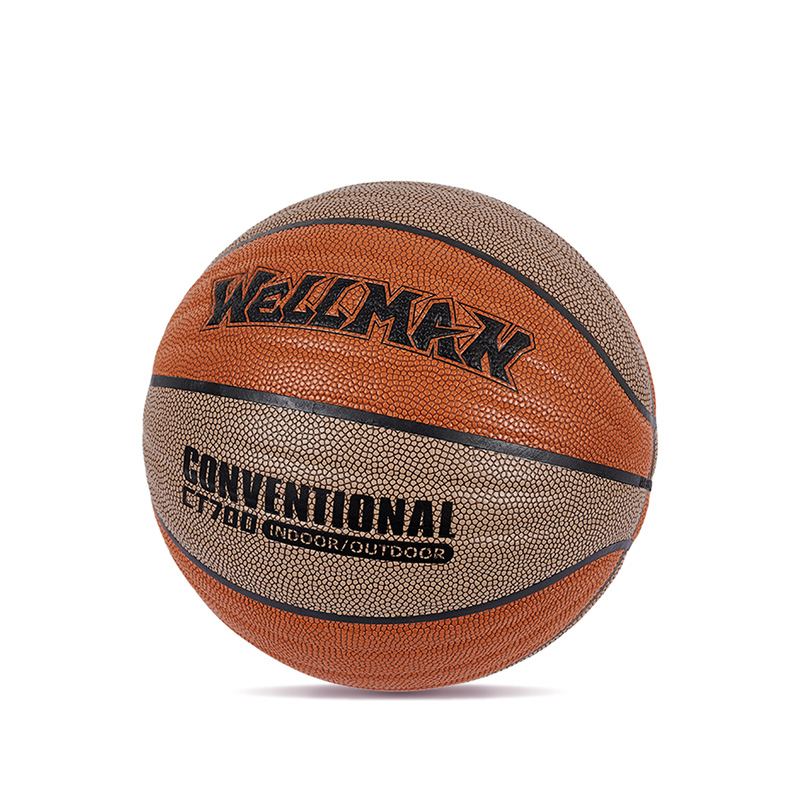 Hållbar vågdesign Great Grip Moisture-Absorbing Pu Leather Basketball Ball inomhus/utomhusanvändning