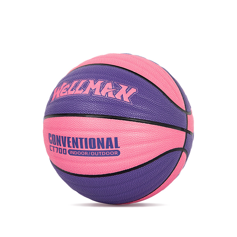 Hållbar vågdesign Great Grip Moisture-Absorbing Pu Leather Basketball Ball inomhus/utomhusanvändning