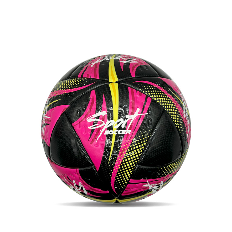 Special Type Shiny Double Mirror PU Anpassad personlig fotboll Boll Storlek 5 rosa presentfotboll