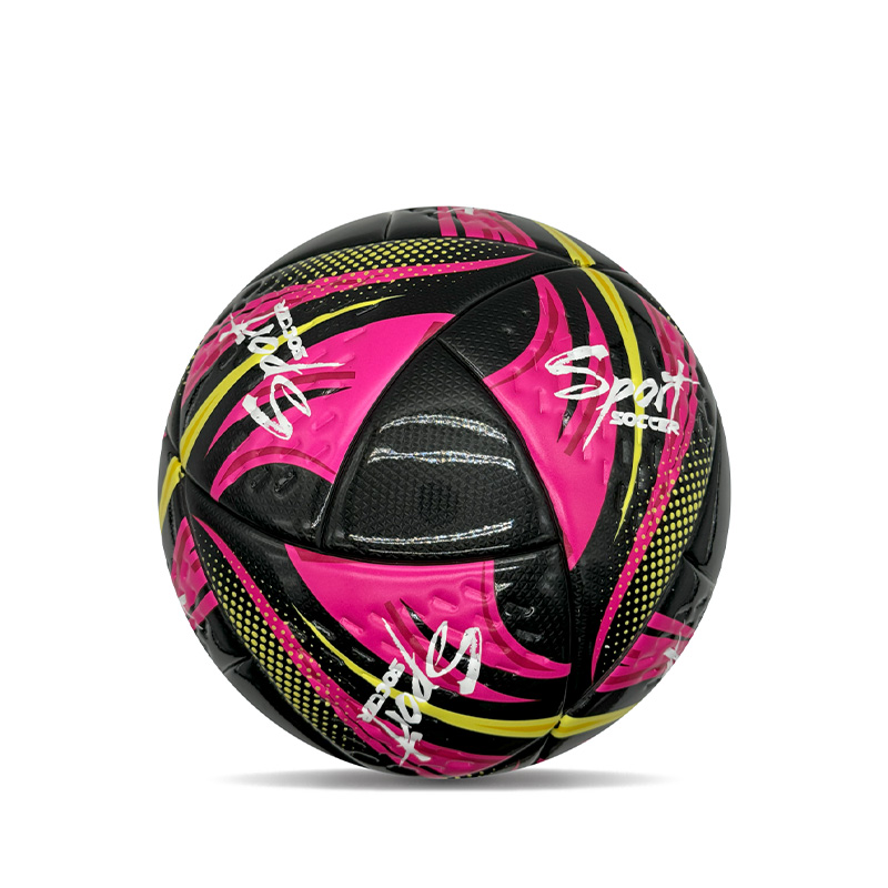 Special Type Shiny Double Mirror PU Anpassad personlig fotboll Boll Storlek 5 rosa presentfotboll